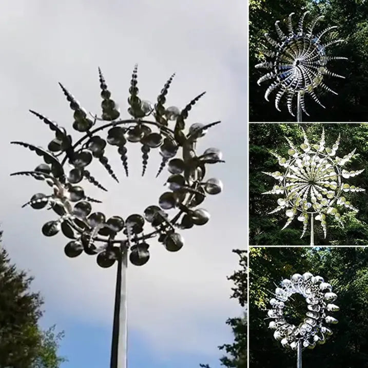 Whimsical Spinning Windmill Garden Decor â€?Magic Metal Design