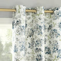 Sun Zero Arlo 2-Pack Textured Thermal Insulated Floral Print Grommet Curtain Panel Pair, 40 inchx84 inch, Blue/Floral, Size: 40 x 84