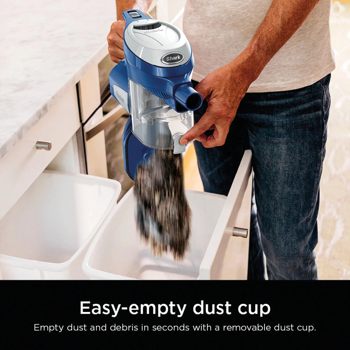 Shark Rocket Ultra - Light Corded Stick Vacuum Cleaner, Blue - Lightweight, Bagless, for Carpet & Hard Floors