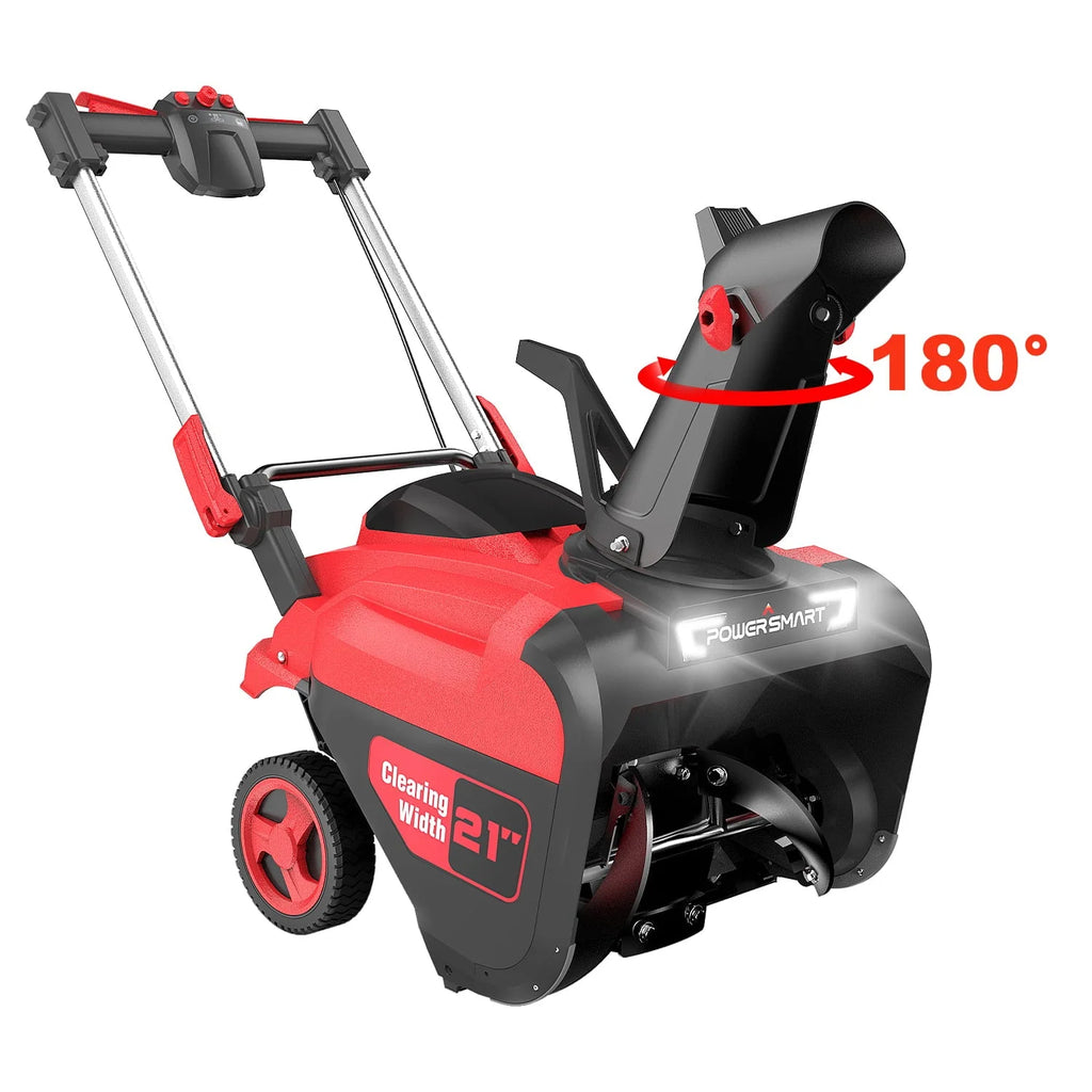 Powersmart 21" 80V Cordless Snow Blower, 6.0ah Battery Powered Snow Thrower, DB2801RW - 3P1