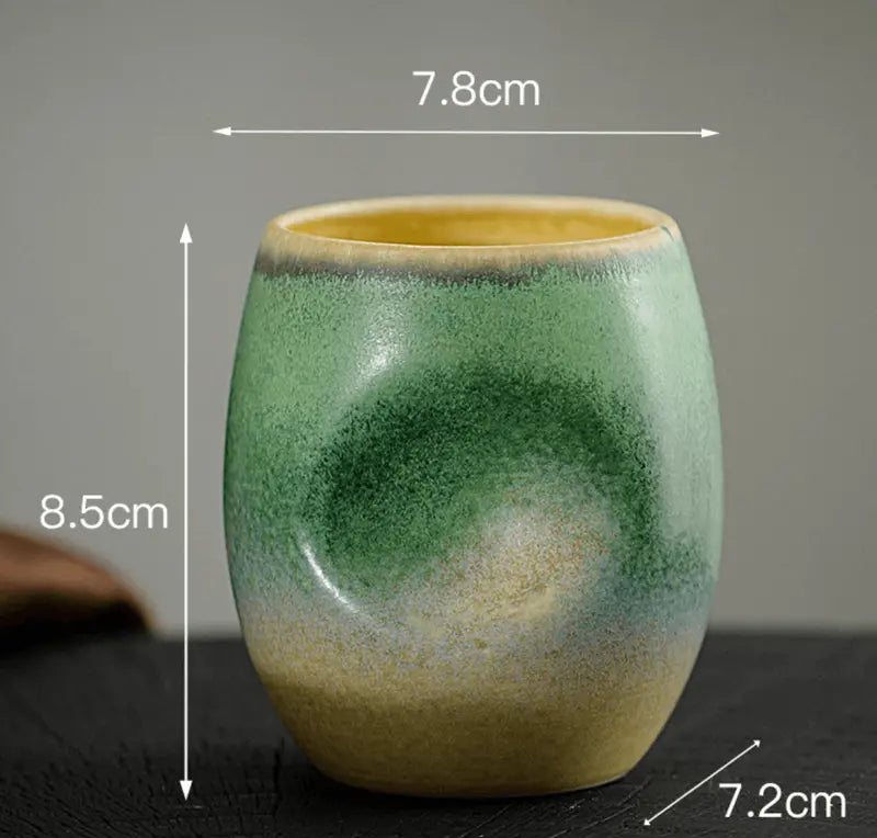 Zonema Natural-Glaze Ceramic Espresso Mug â€?Handcrafted Matte Finish