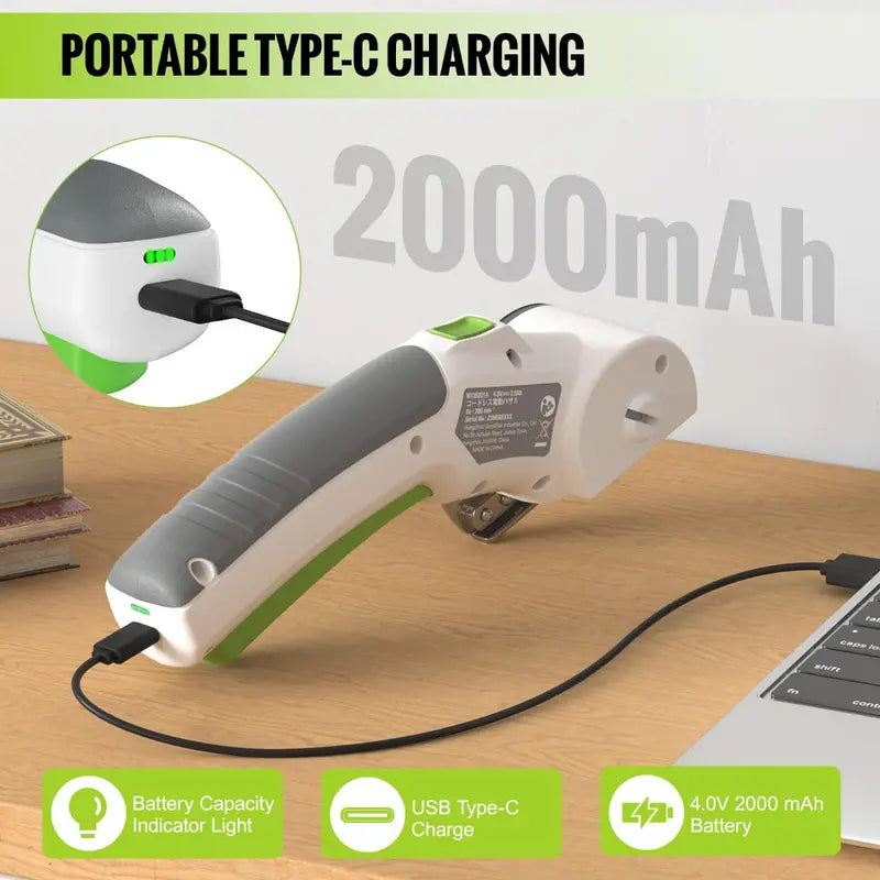 WORKPRO 4V Cordless Electric Scissors â€?Compact Rechargeable Cutting Tool