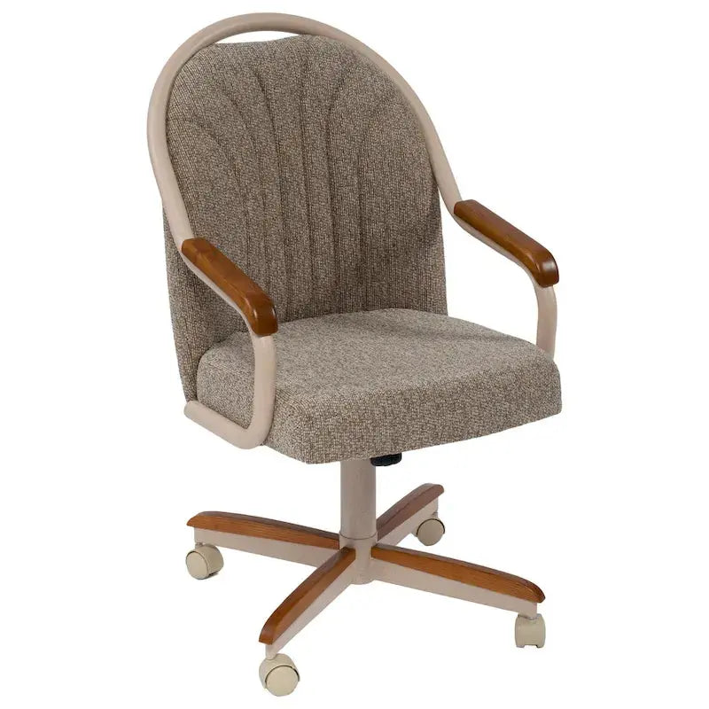 Swivel-and-Tilt Dining Chair â€?Casual Cushioned Caster Seat with Ergonomic Tilt