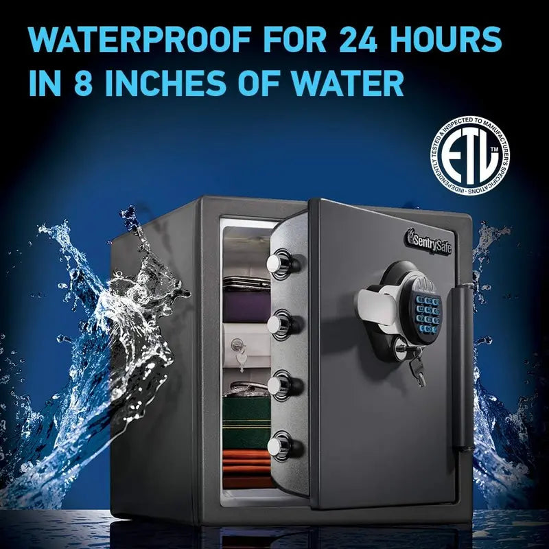 Weatherproof Key Lock Box with SentrySafe Fire & Water Resistant Safe â€?1.23 Cu Ft Security Bundle