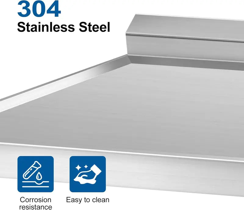 YORKING Stainless Steel Utility Sink â€?Freestanding Single-Bowl Commercial-Grade Kitchen or Workshop Sink