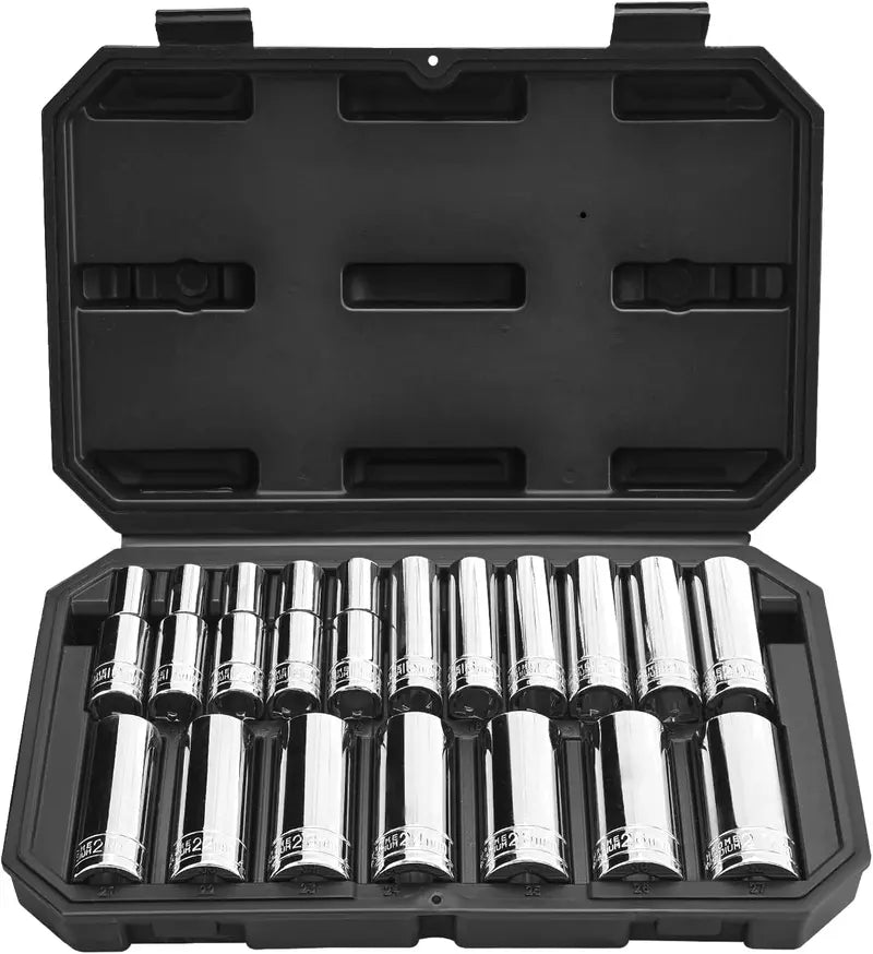 VEVOR Professional Mechanics Tool Set â€?Metric & Standard Socket Kit with Deep and Regular Sockets