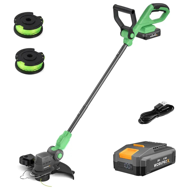 WORKPROX 20V 2-in-1 Cordless Lawn Edger & String Trimmer â€?Includes Two Replacement Spools