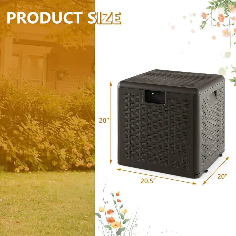 Weatherproof Resin Outdoor Storage Box â€?31/73/100 Gallon Locking Patio Chest