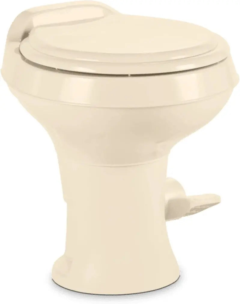 Standard-Height RV Toilet â€?320 Series, White Ceramic Design