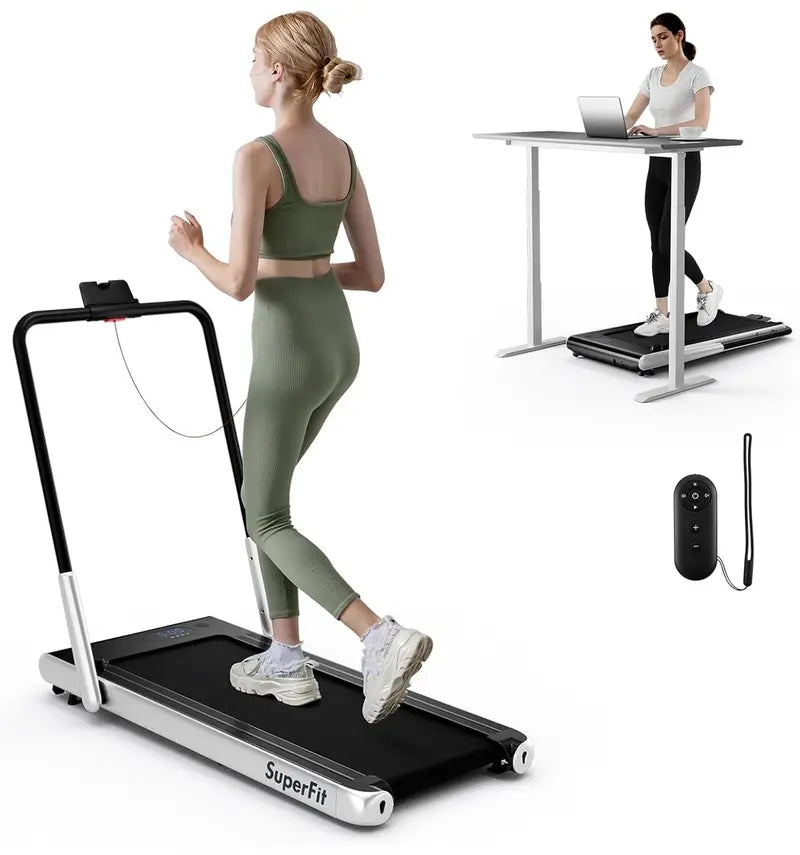 Under-Desk Walking Pad â€?340-LB Capacity Treadmill with Handlebar & App Connectivity