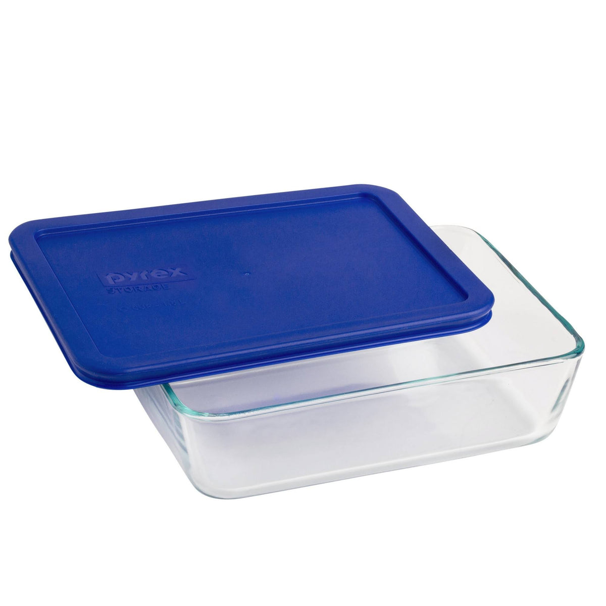 Pyrex 6-Cup Rectangle Storage Container, Cadet Blue