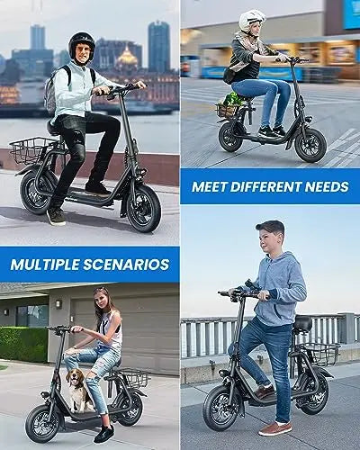 URBANMAX C1 Foldable Electric Scooter with Comfort Seat â€?450W Motor, 22-Mile Range