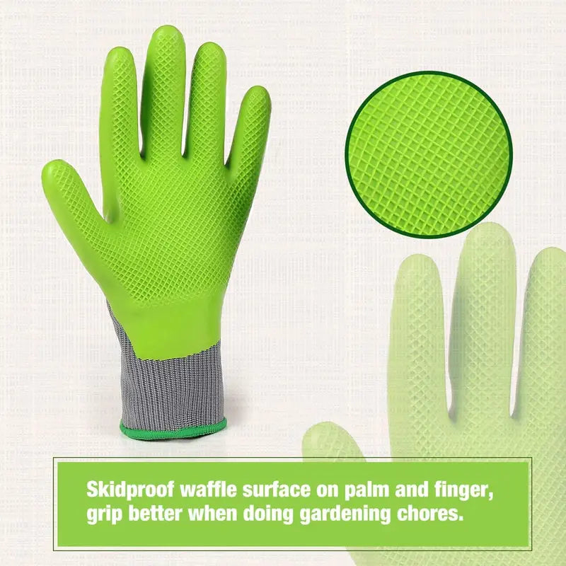 WORKPRO Garden Work Gloves â€?6 Pairs with Eco-Friendly Latex Palm Coating