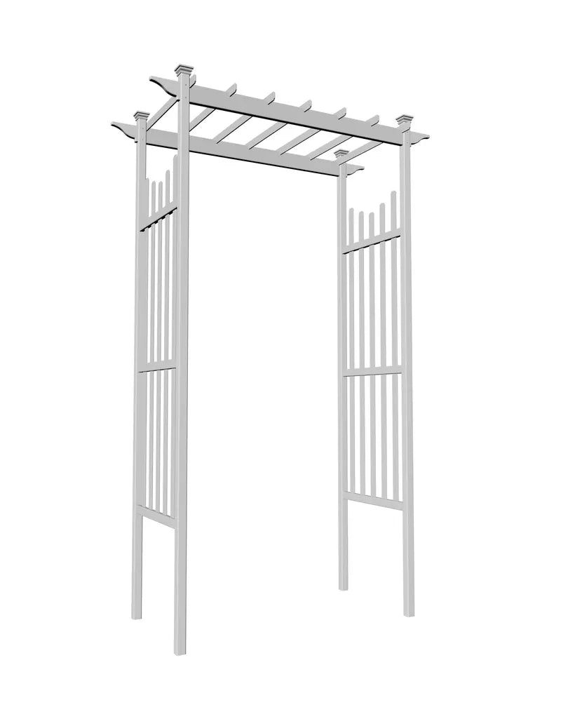 Vita 45â€?x 83.75â€?Cardiff Vinyl Arbor, White, VA78100