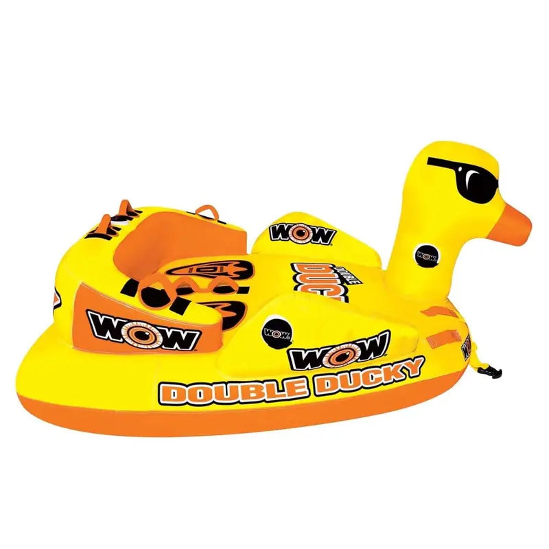 WOW Sports Double Ducky 2-Person Towable Tube â€?340-Lb Capacity, Heavy-Duty PVC, Dual Tow Points