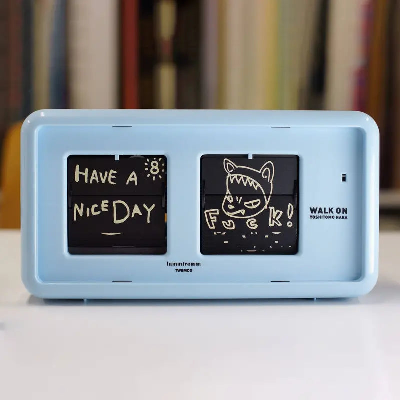 Yoshitomo Nara Blue Walk On Flip Clock