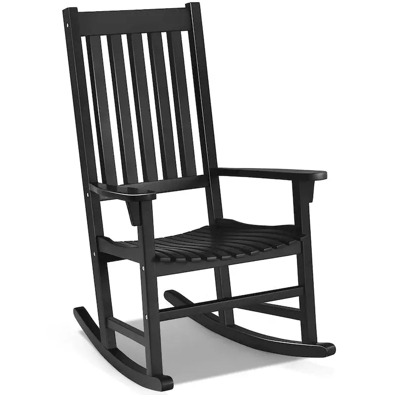 Solid Hardwood Rocking Chair â€?Classic Porch or Indoor-Outdoor Relaxation Seating