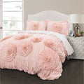 Lush Decor Serena Comforter Pink Blush Set Full/Queen