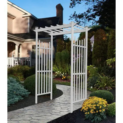 Vita 45â€?x 83.75â€?Cardiff Vinyl Arbor, White, VA78100