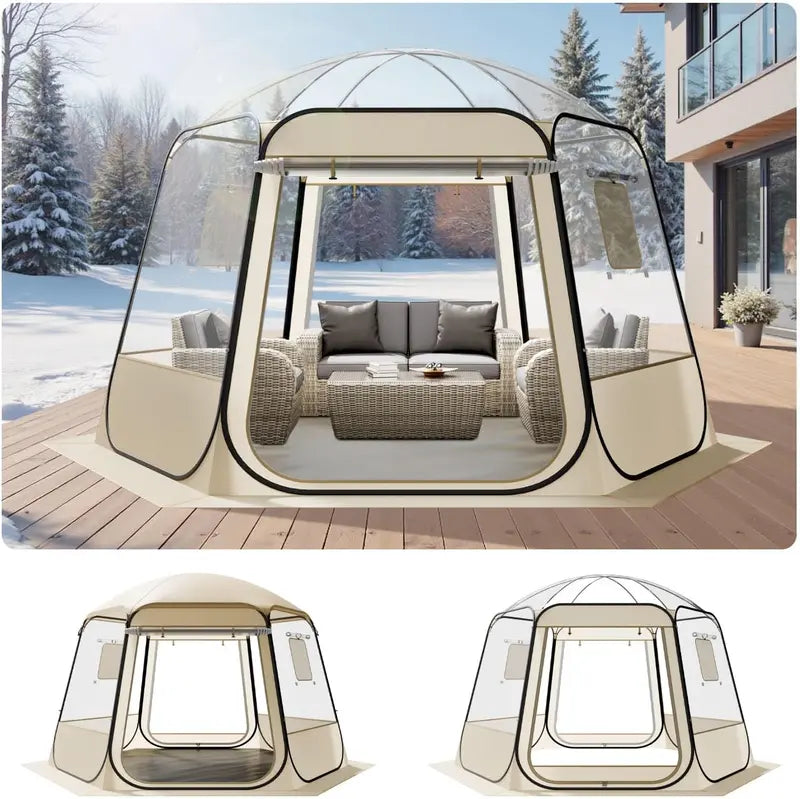 VEVOR Clear Bubble Pop-Up Tent for Outdoor Activities â€?Eight Size Options for 1 to 6 People