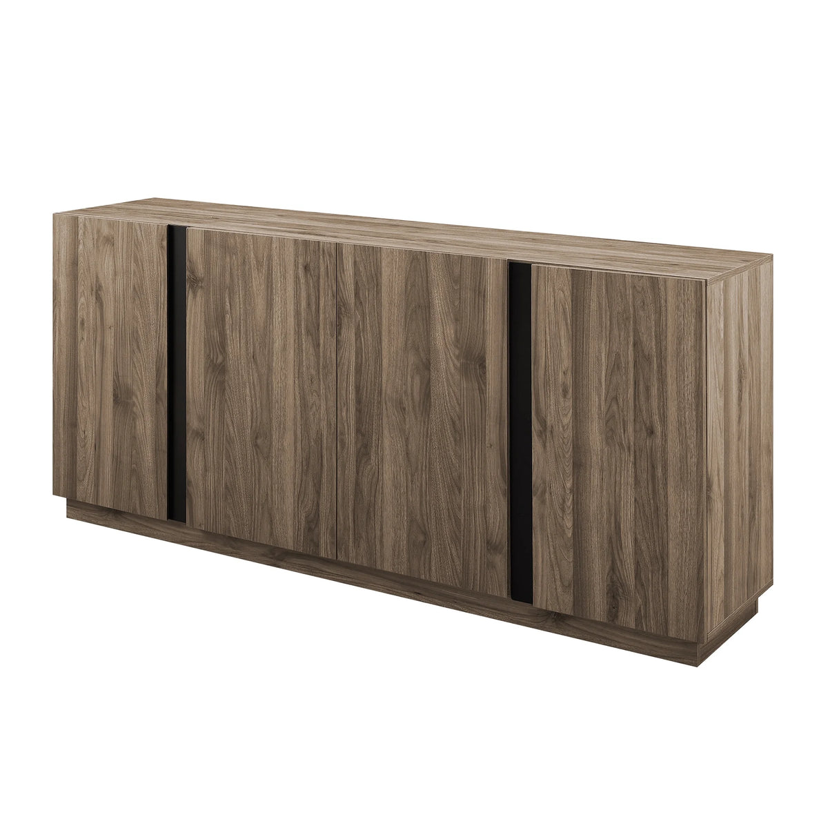 Walker Edison Modern 4 - Door TV Stand for Tvs up to 80, Slate Grey