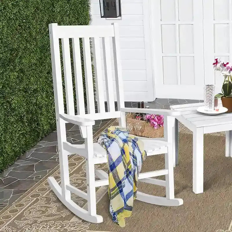Solid Hardwood Rocking Chair â€?Classic Porch or Indoor-Outdoor Relaxation Seating