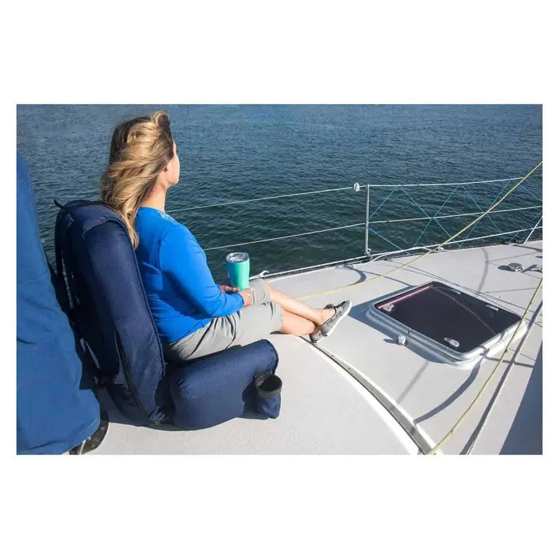 West Marine High-Back Folding Portable Boat Seat â€?Marine-Grade Support & Comfort