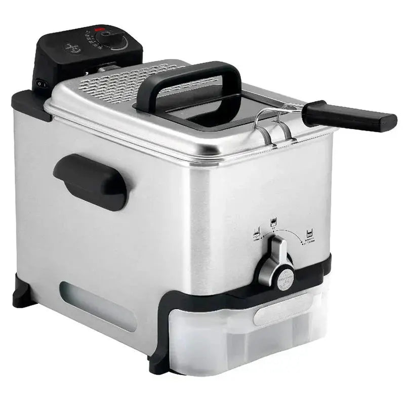 Ultimate Stainless Steel Deep Fryer â€?3.5L Oil Capacity, 2.6 lb Food Load, Includes Basket & Safety Features