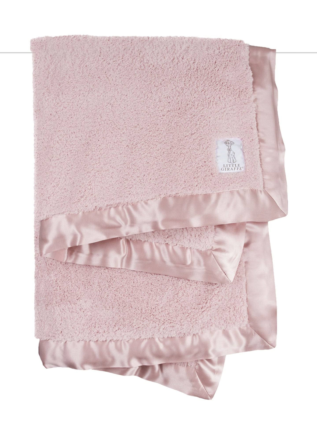 Little Giraffe - Chenille Baby Blanket - Dusty Pink