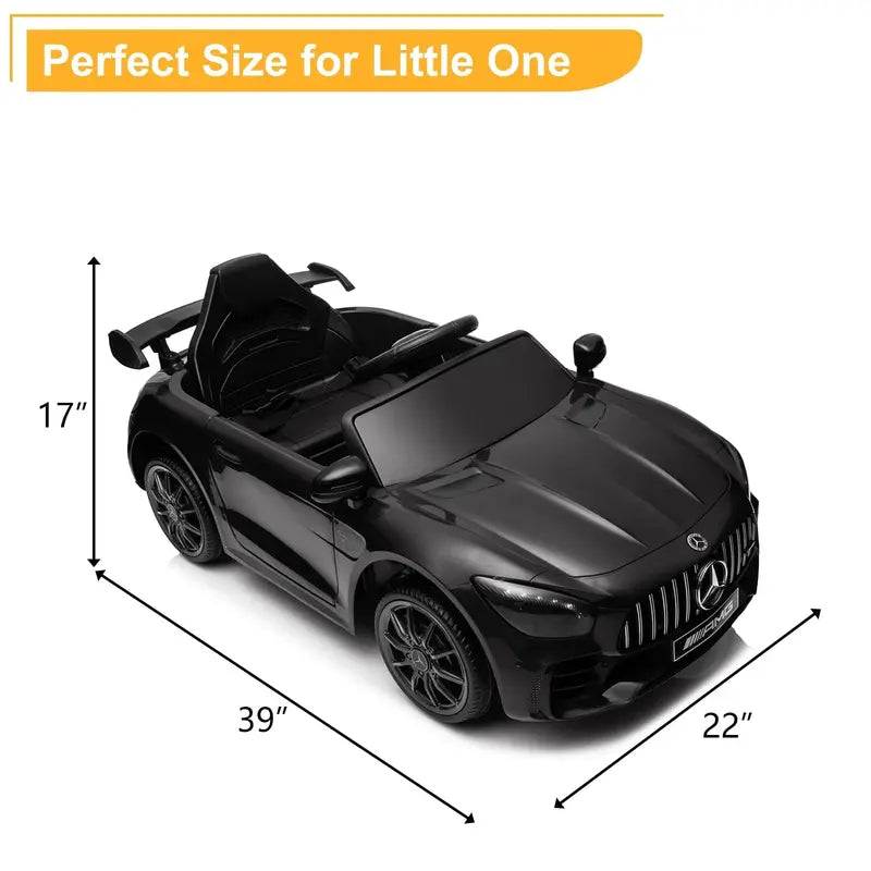 Winado 12V Kids' Electric Ride-On Car with Remote Control, 3-Speed, Music, Lights, USB, for Ages 3-5