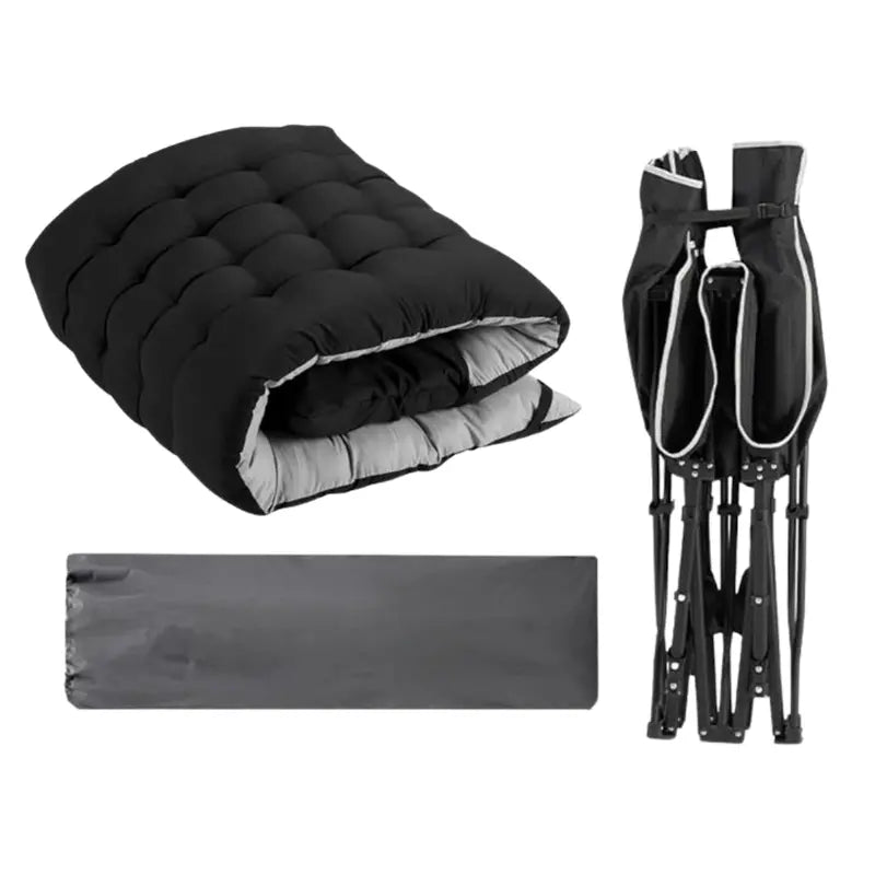 Wide 28â€?Folding Camping Cot with High-Density Mattress â€?600 lb Weight Limit