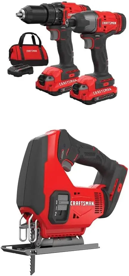 V20 MAX Dual-Tool Combo Kit â€?Cordless Drill + Impact Driver with 2 Batteries & Fast Charger (CMCK200C2AM)