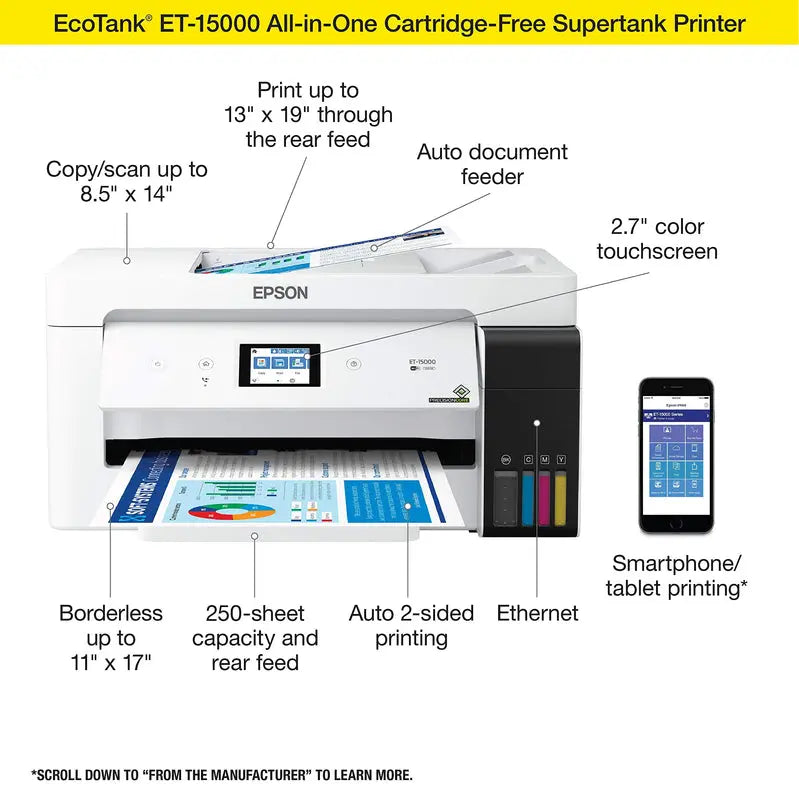 Wireless Color All-in-One Printer â€?Portable Inkjet with Scanning, Copying & Mobile Printing Support