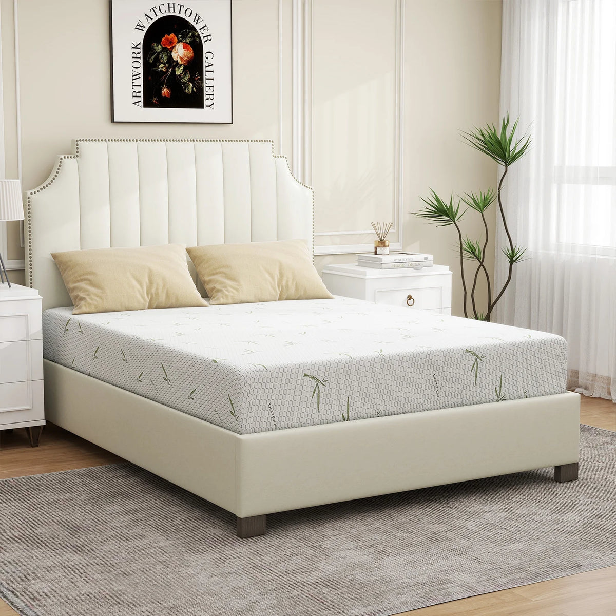 6'' Twin Size Memory Foam Mattress with Cover Breathable Bed Mattress in a Box, Certipur - US, Made in USA