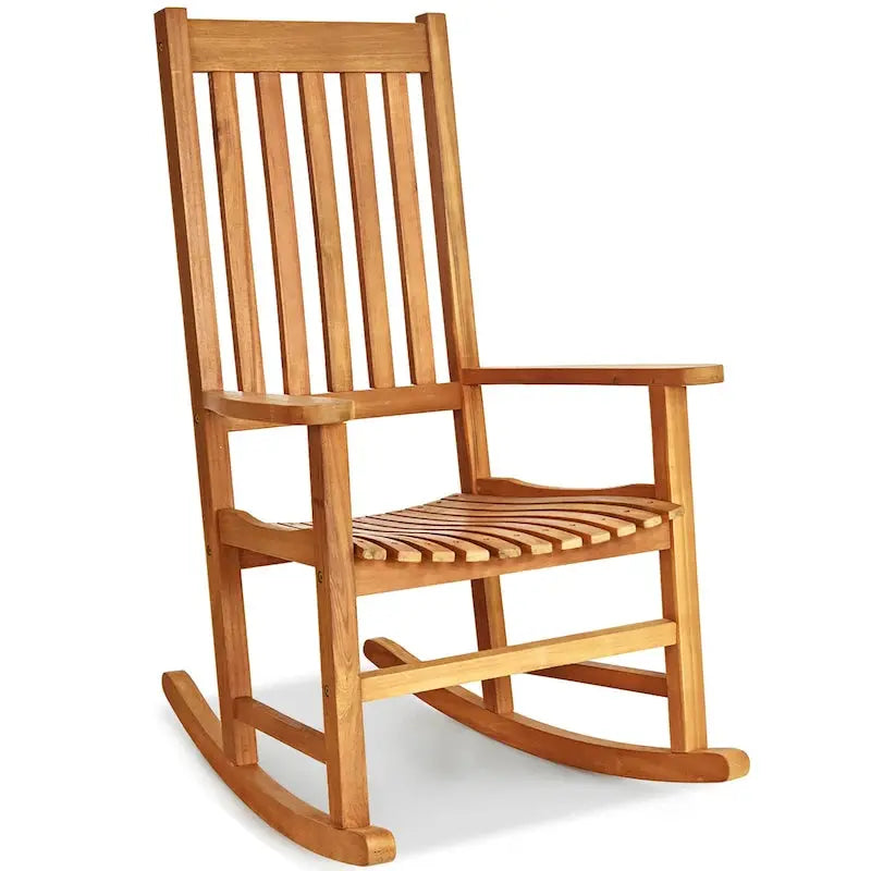 Solid Hardwood Rocking Chair â€?Classic Porch or Indoor-Outdoor Relaxation Seating
