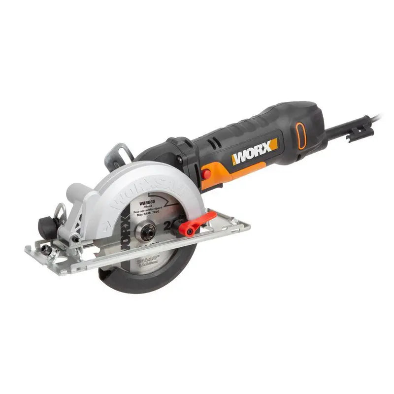 Worx WorxSaw WX439L 4.5 Amp Compact Circular Saw, 4-1/2â€?Blade, One-Hand Operation