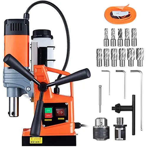 VEVOR Mag Drill Press, Power Portable Magnetic Drill with 11PCS Drill Bits