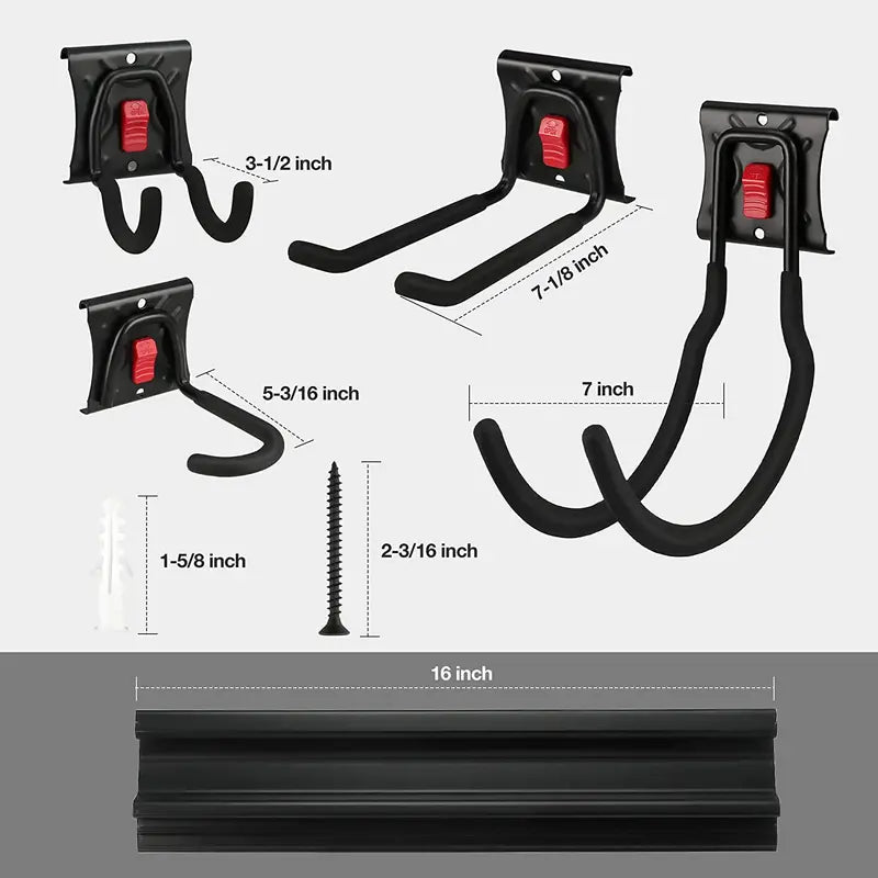 WORKPRO Heavy-Duty 64â€?Wall-Mount Garage & Garden Tool Organizer Rack