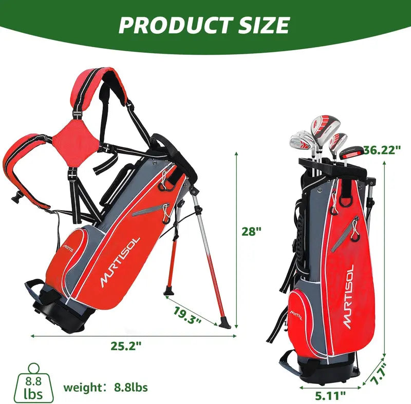 XDriveMax Kids' Golf Set â€?Complete Starter Bundle with Carry Hood, Age-Appropriate Clubs & Accessories