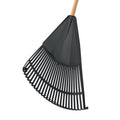 Expert Gardener 24-Inch Wood & Poly Leaf Rake, Brown