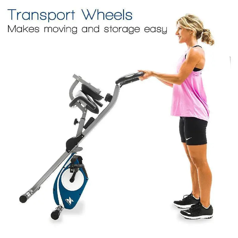XTERRA FB350 Folding Exercise Bike â€?Silver Frame, Magnetic Resistance & Space-Saving Home Fitness