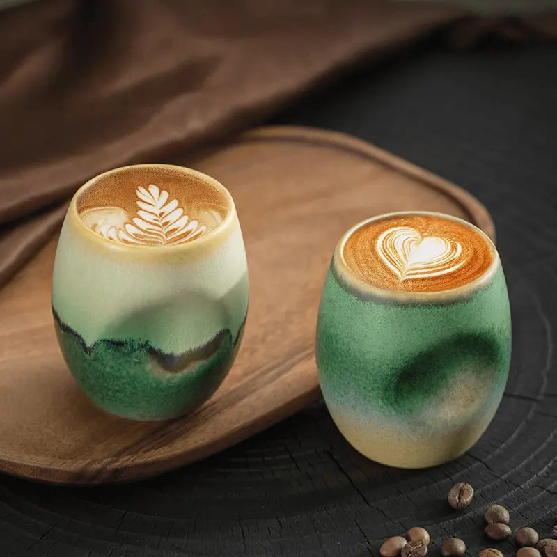 Zonema Natural-Glaze Ceramic Espresso Mug â€?Handcrafted Matte Finish