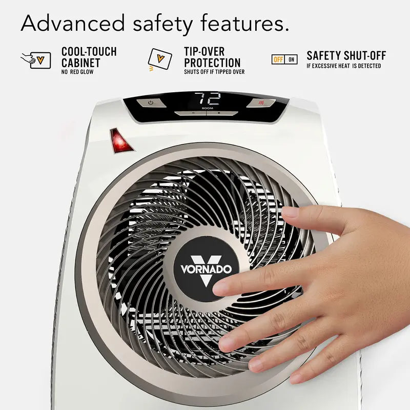 Vornado Space Heater for Home, Digital Display, Whole Room Electric Heater for Indoors