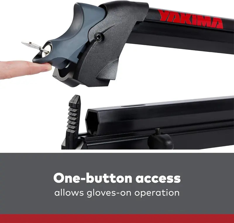 Yakima PowderHound 6 Ski & Snowboard Mount, Holds 6 Skis/4 Snowboards, Black, Fits Most Roof Racks, Secure & Quiet