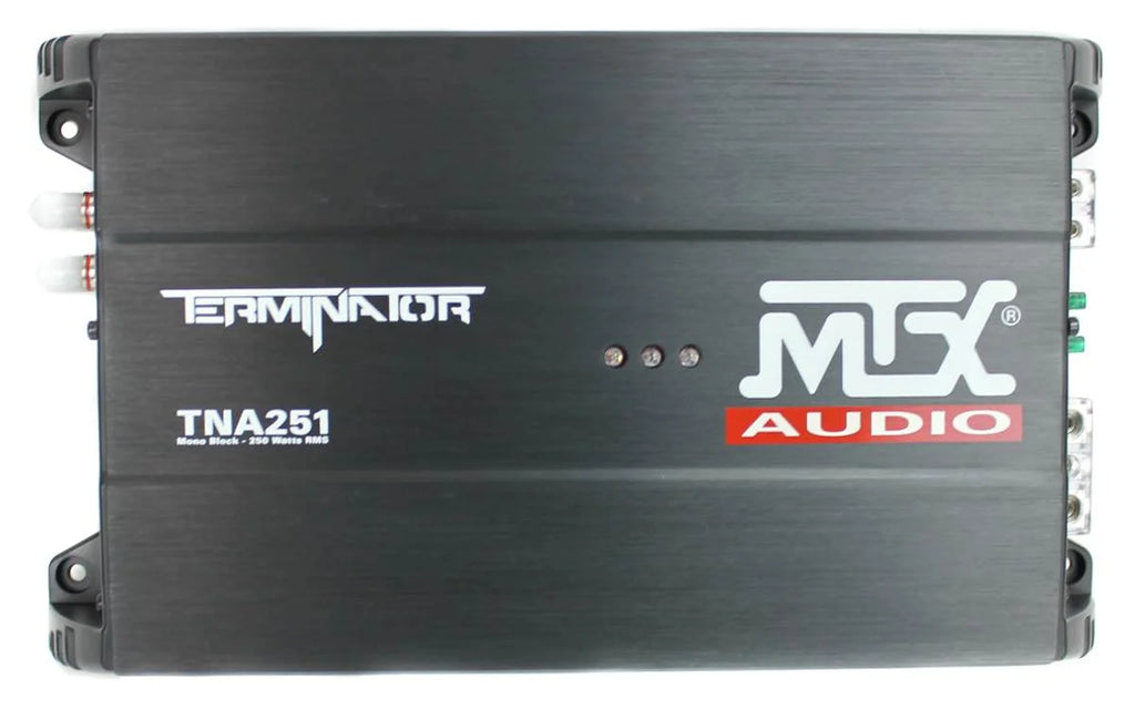 MTX 12 Dual Loaded Car Subwoofer w/Sub Box. Amplifier. & QPower Wiring Kit