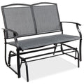 Best Choice Products 2 - Person Outdoor Swing Glider, Steel Patio Loveseat, Bench Rocker W/ Armrests - Gray