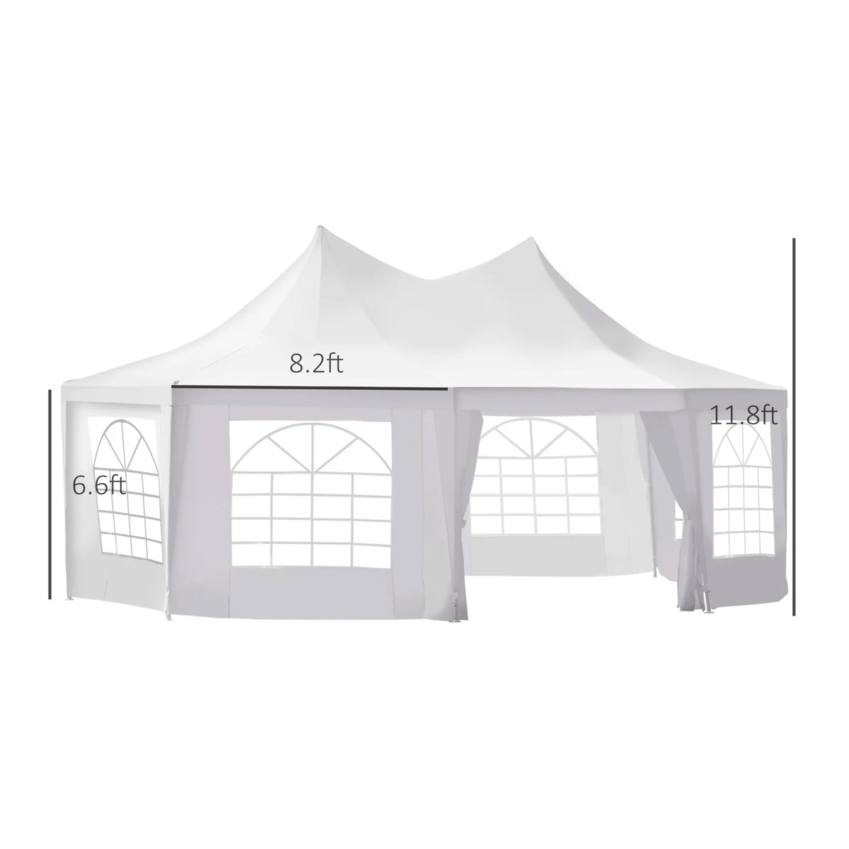 Outsunny 22.3' x 16.4' White Event Outdoor Canopies, Portable