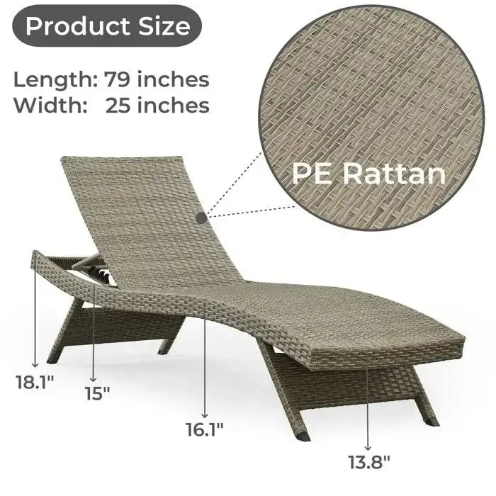Weatherproof Wicker Chaise Lounge Set â€?Two-Piece Outdoor Lounging Collection