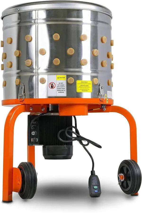 SuperHandy 1HP Electric Chicken Plucker â€?280 RPM Stainless Steel De-Feathering Machine with 92 Fingers