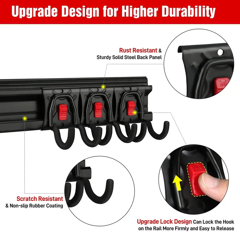 WORKPRO Heavy-Duty 64â€?Wall-Mount Garage & Garden Tool Organizer Rack